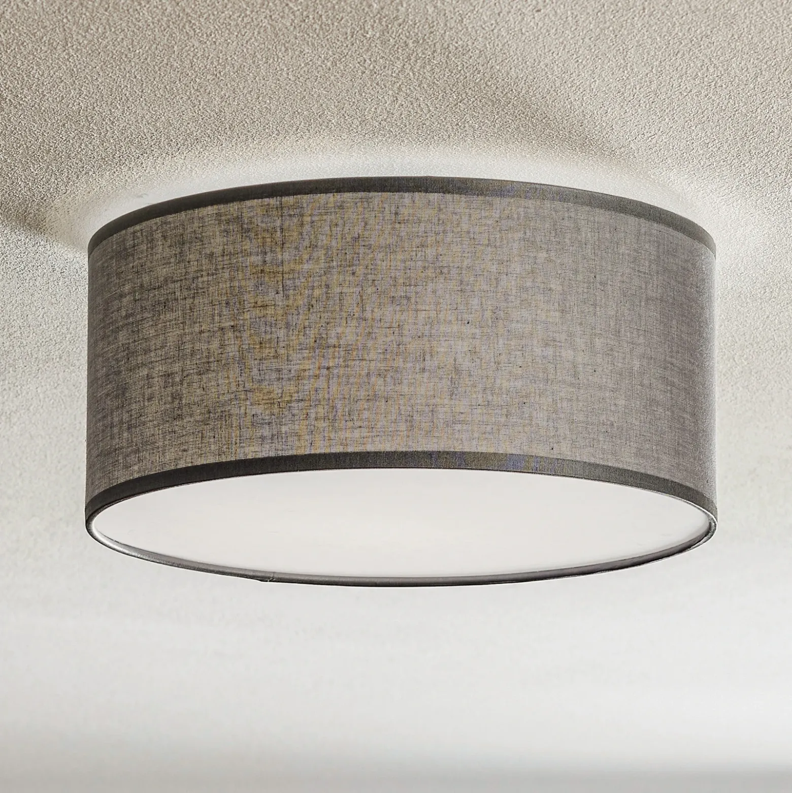 Plafón Rondo, gris, Ø 30 cm