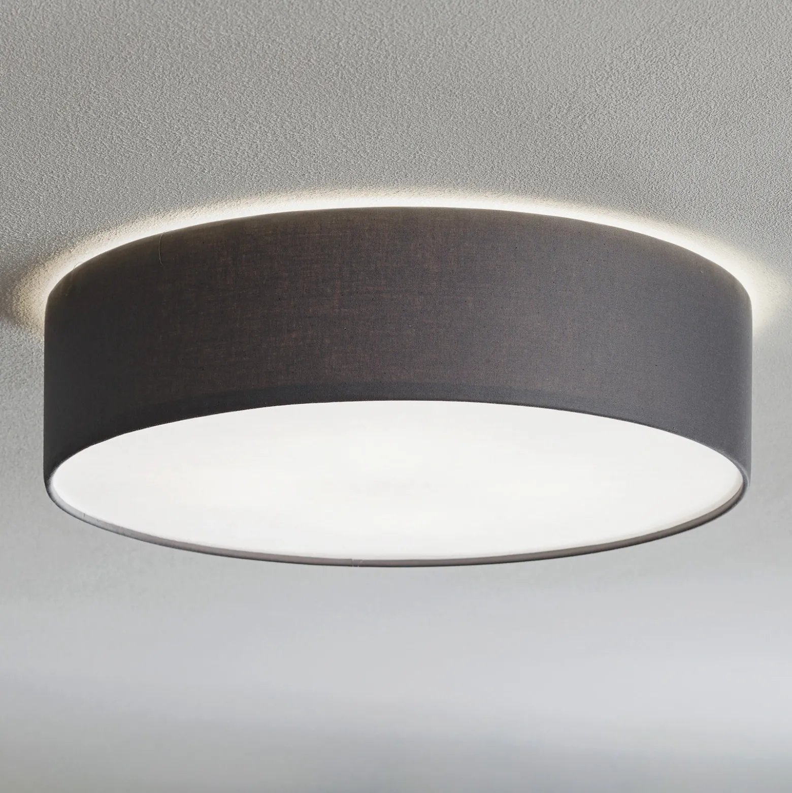 Plafón Rondo, gris, Ø 50 cm