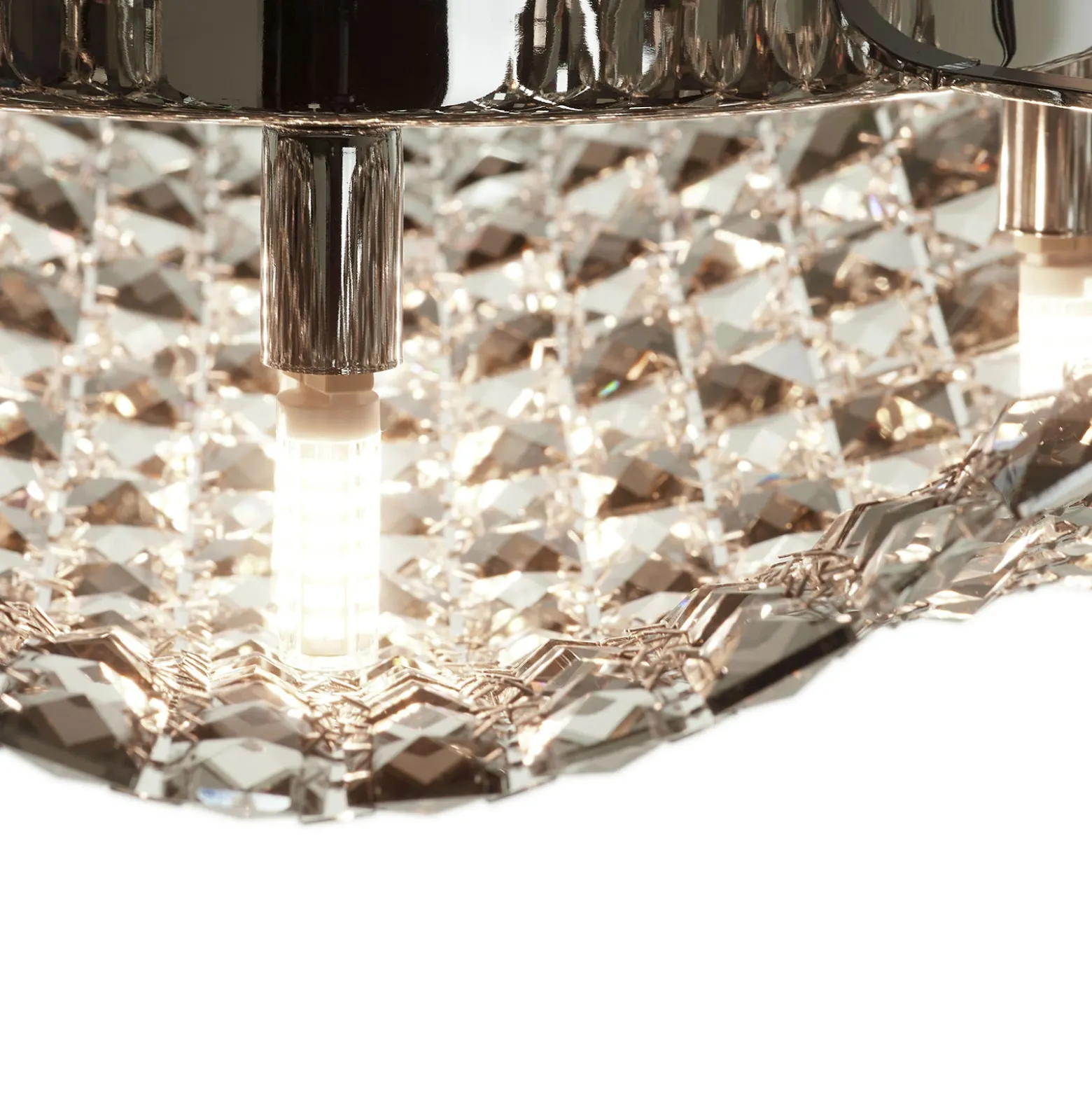 Plafón Saten de cristal, 56 cm