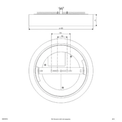 Plafón Sauro LED, Ø 40 cm, blanco
