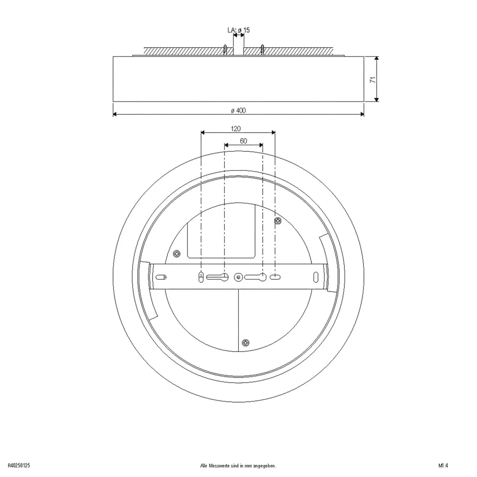 Plafón Sauro LED, Ø 40 cm, blanco