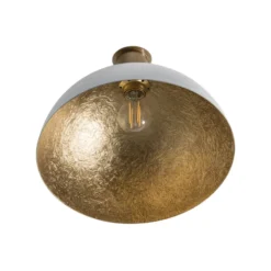 Plafón Sfera, Ø 35 cm, blanco/dorado
