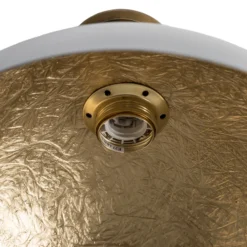 Plafón Sfera, Ø 35 cm, blanco/dorado