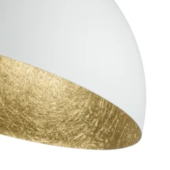 Plafón Sfera, Ø 50 cm, blanco/dorado