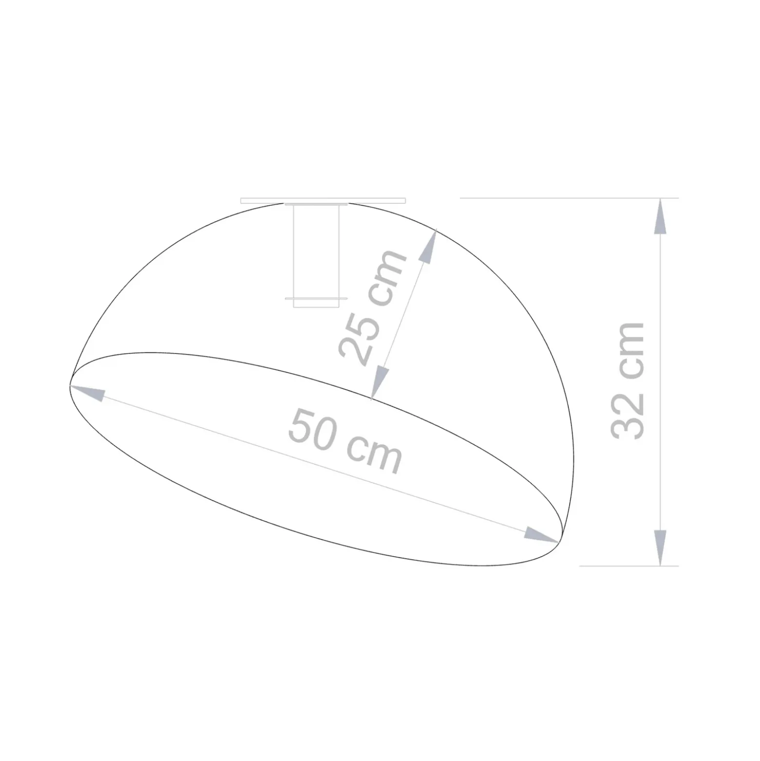 Plafón Sfera, Ø 50 cm, blanco/dorado