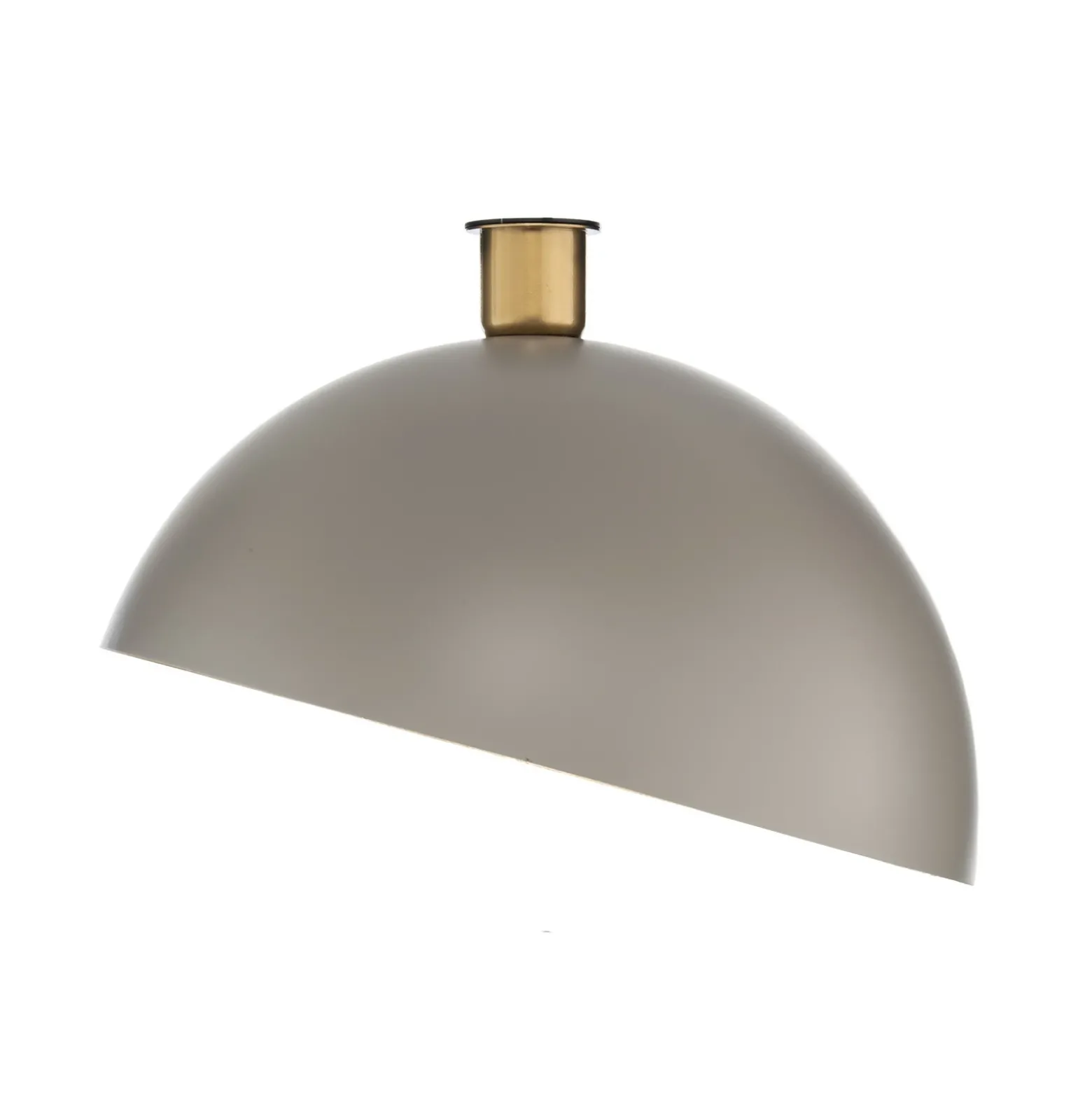 Plafón Sfera, Ø 50 cm, gris topo/dorado, metal, E27