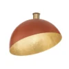 Plafón Sfera, Ø 50 cm, rojo/dorado, metal, E27