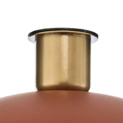 Plafón Sfera, Ø 50 cm, rojo/dorado, metal, E27