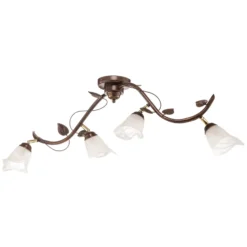Plafón Siena estilo florentino curvado 4 luces