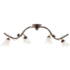 Plafón Siena estilo florentino curvado 4 luces