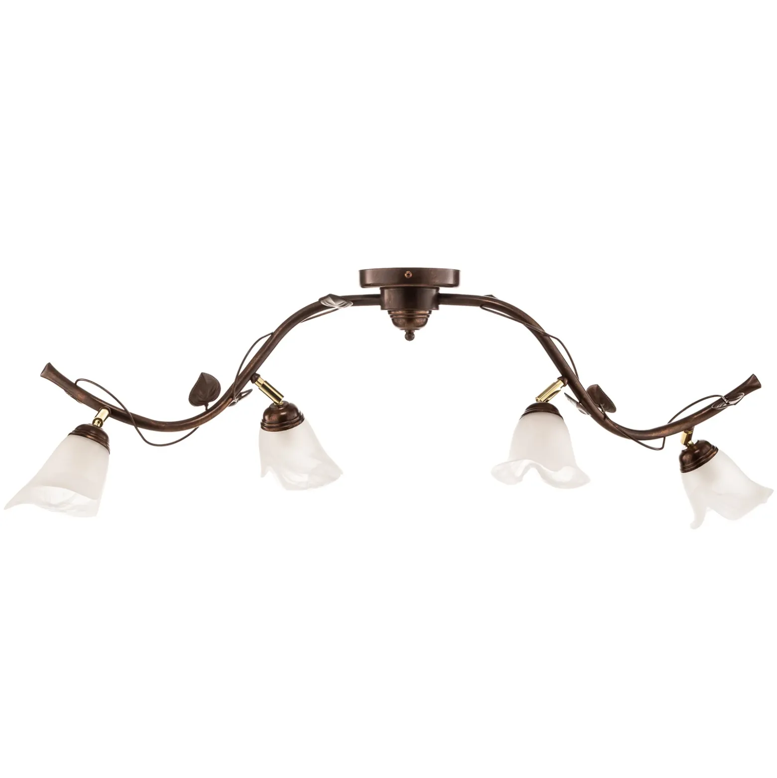 Plafón Siena estilo florentino curvado 4 luces