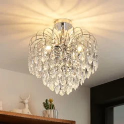 Plafón Silino de Lindby, gris, metal, Ø 40 cm, E14