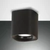 Plafón Smooth, 1 luz, negro, IP44