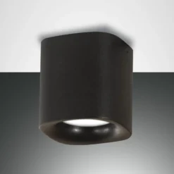 Plafón Smooth, 1 luz, negro, IP44