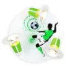 Plafón Soccer, 3 luces, verde-blanco