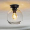 Plafón Sofia con pantalla de cristal transparente