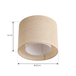 Plafón Soula de Lindby, Ø 26 cm, beige, plástico, E27