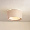 Plafón Soula de Lindby, Ø 40 cm, beige, plástico, E27