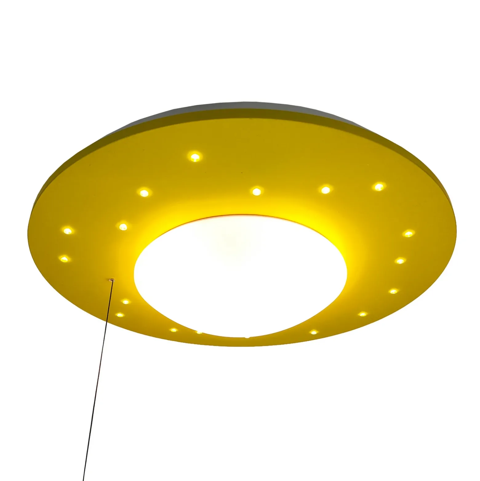 Plafón Starlight con lámpara estrellada, amarillo