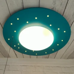 Plafón Starlight con lámpara estrellada, azul