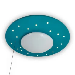 Plafón Starlight con lámpara estrellada, azul