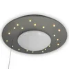 Plafón Starlight con lámpara estrellada, plata