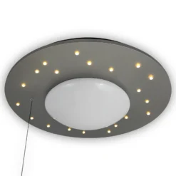 Plafón Starlight con lámpara estrellada, plata