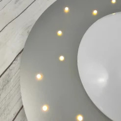 Plafón Starlight con lámpara estrellada, plata