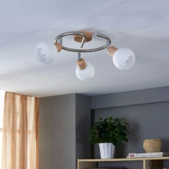 Plafón Svenka, 3 luces, redondo