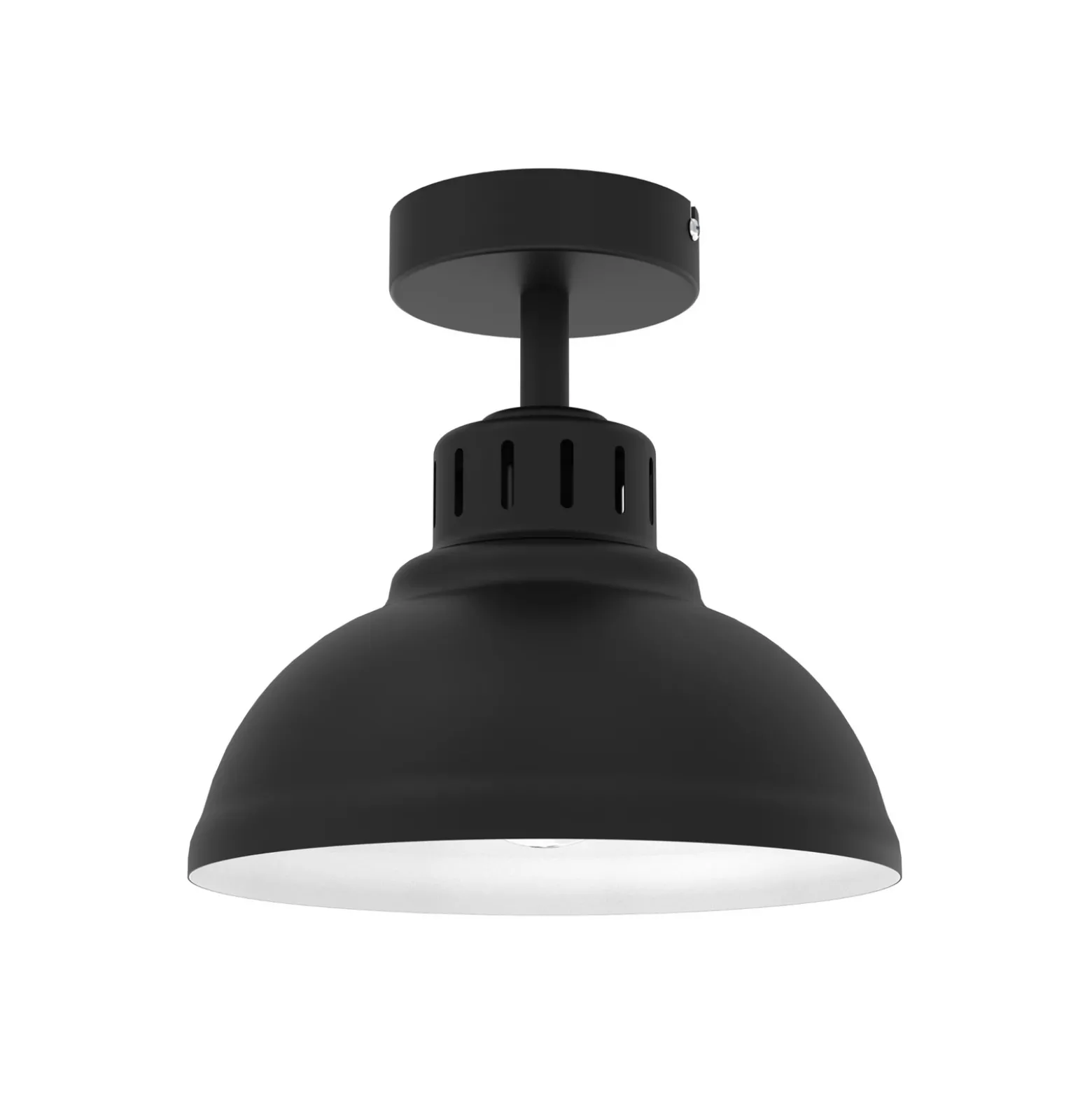 Plafón Sven, 1 luz, negro, acero, E27