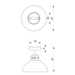 Plafón Sven, 1 luz, negro, acero, E27
