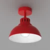 Plafón Sven, 1 luz, rojo, acero, E27