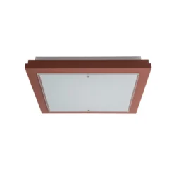 Plafón Tally, ancho 42 cm, terracota, madera, E27