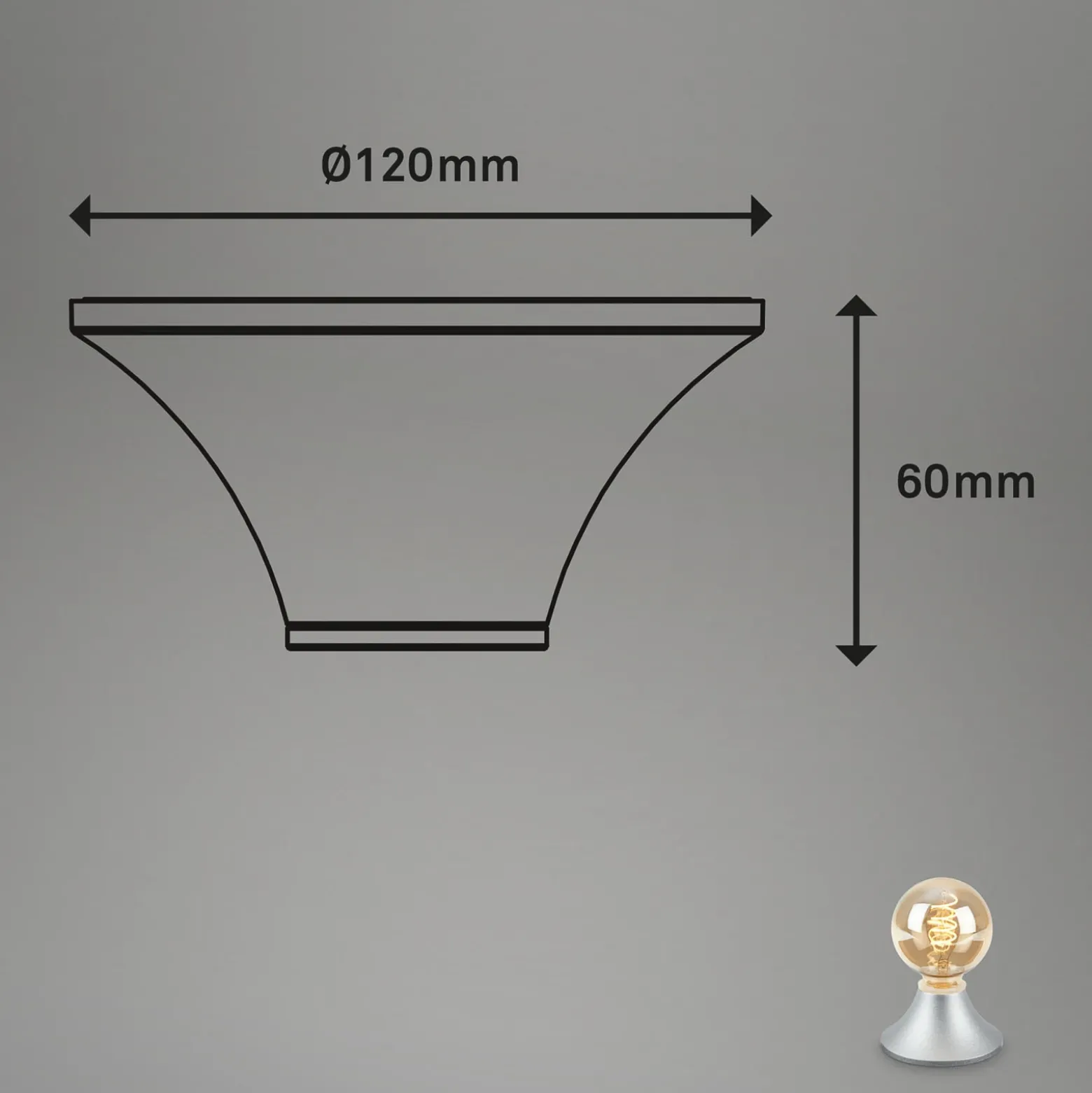 Plafón Tepel para baño IP44 E27 cromado mate