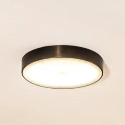 Plafón Timur LED, antracita, acero, Ø 34 cm