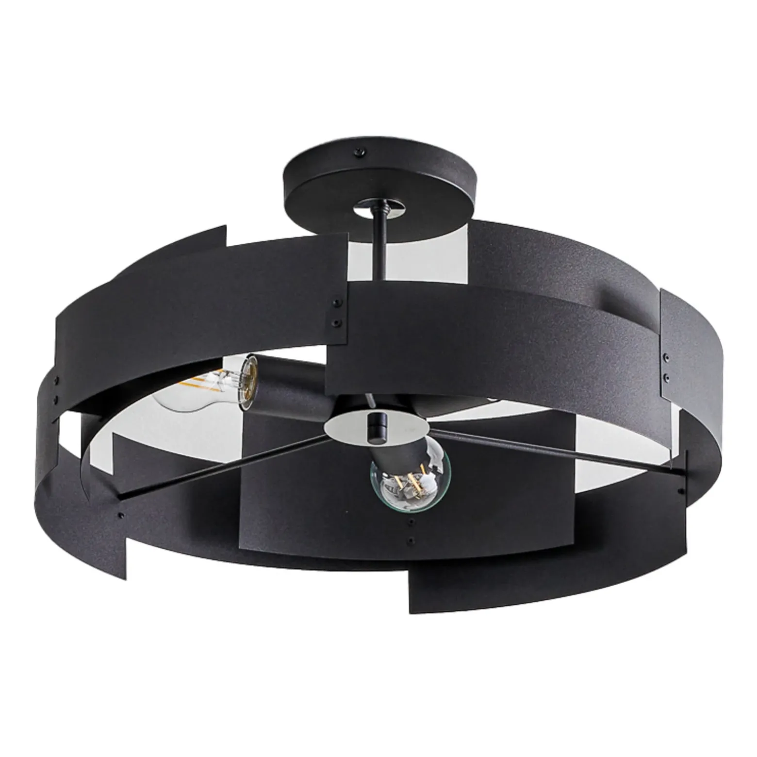 Plafón Tori, negro, 48 cm