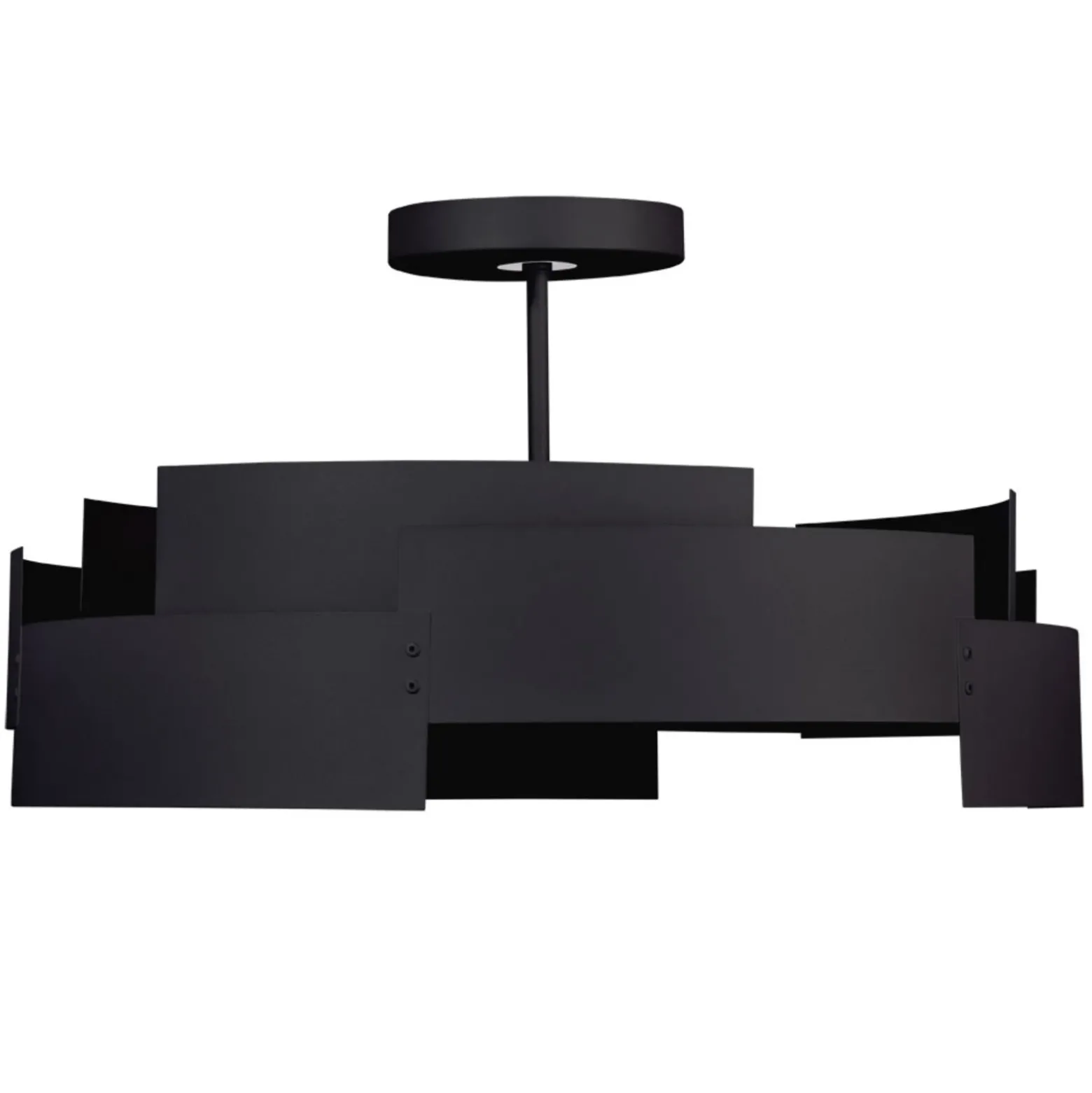 Plafón Tori, negro, 48 cm