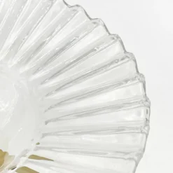 Plafón Trish, latón/transparente, cristal, Ø 22 cm, E27