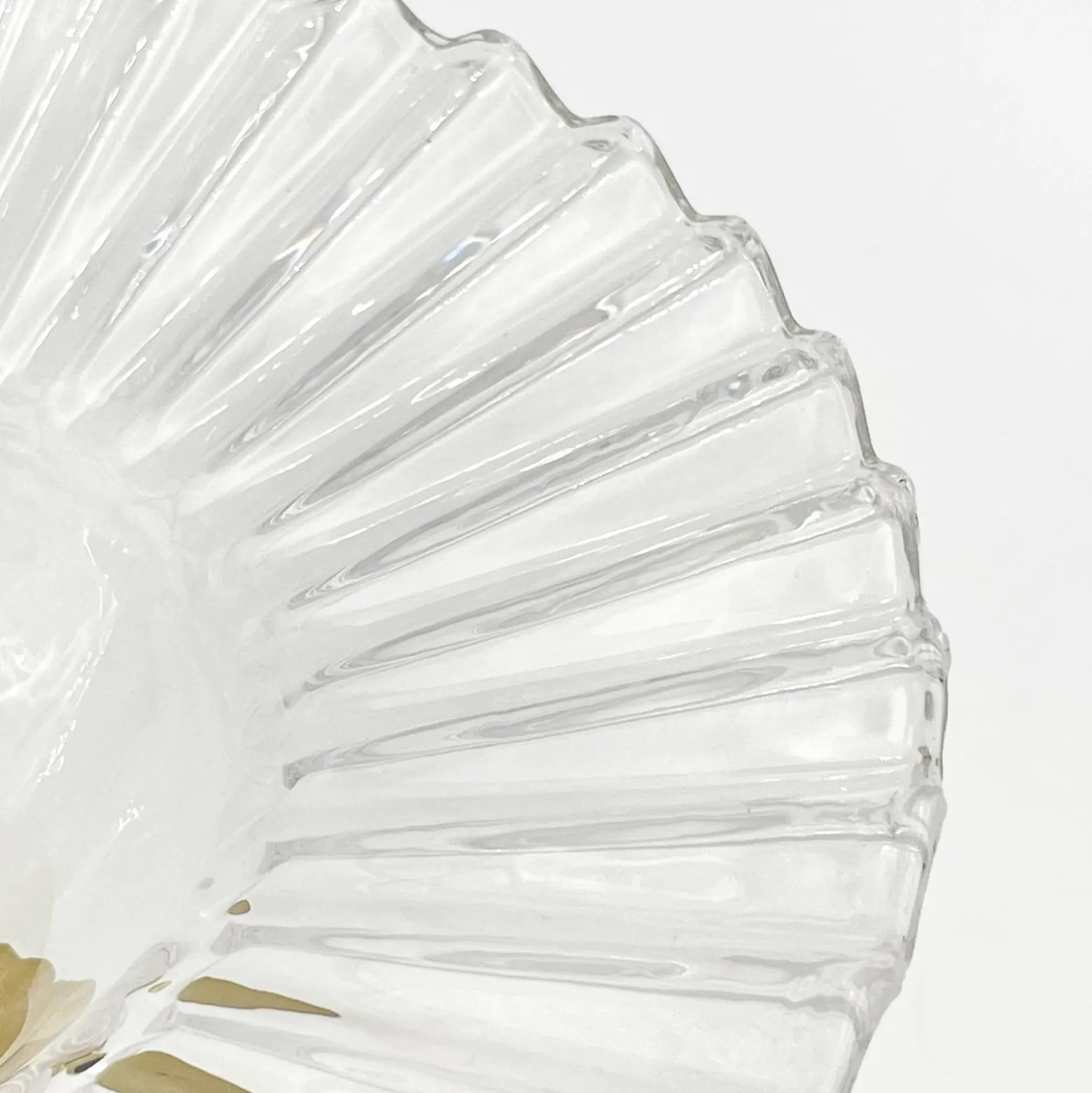Plafón Trish, latón/transparente, cristal, Ø 22 cm, E27