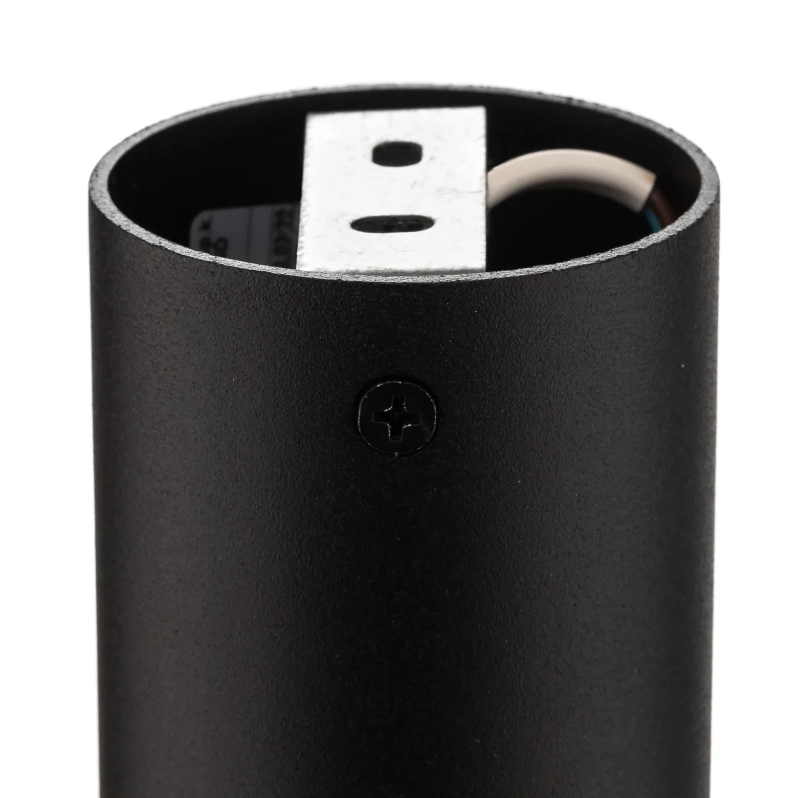 Plafón Tubo en forma cilíndrica, negro