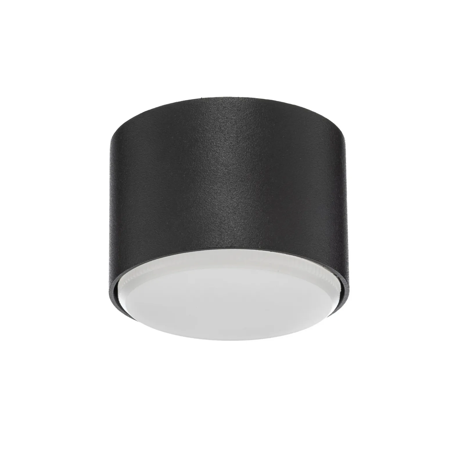 Plafón Tubo S, negro, acero, Ø 8 cm, GX53