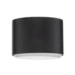 Plafón Tubo S, negro, acero, Ø 8 cm, GX53