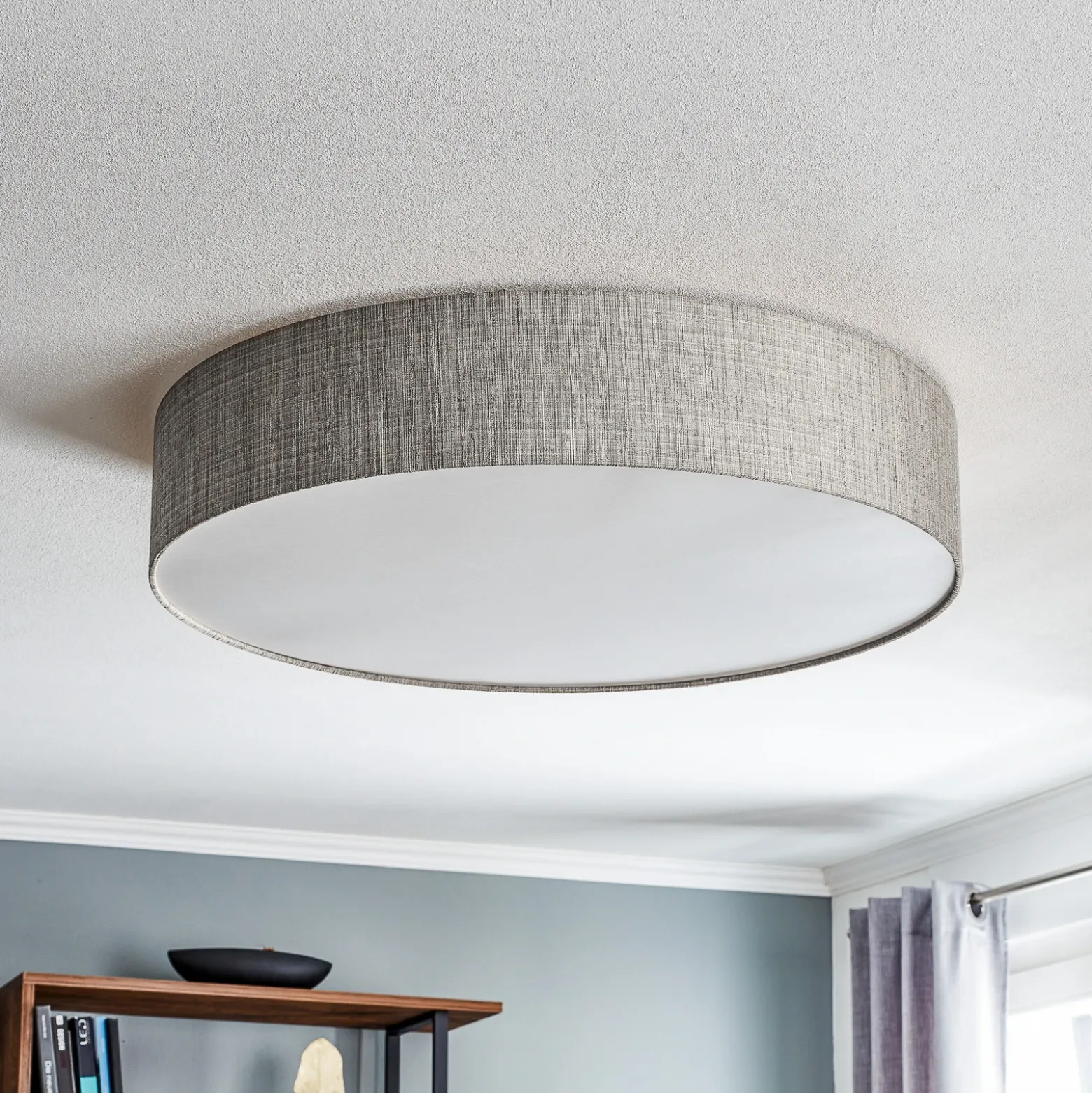 Plafón Turda, Ø 78 cm, gris