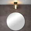 Plafón Tyler para cuarto de baño, negro/gris humo