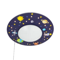 Plafón Universo con lámpara estrellada LED