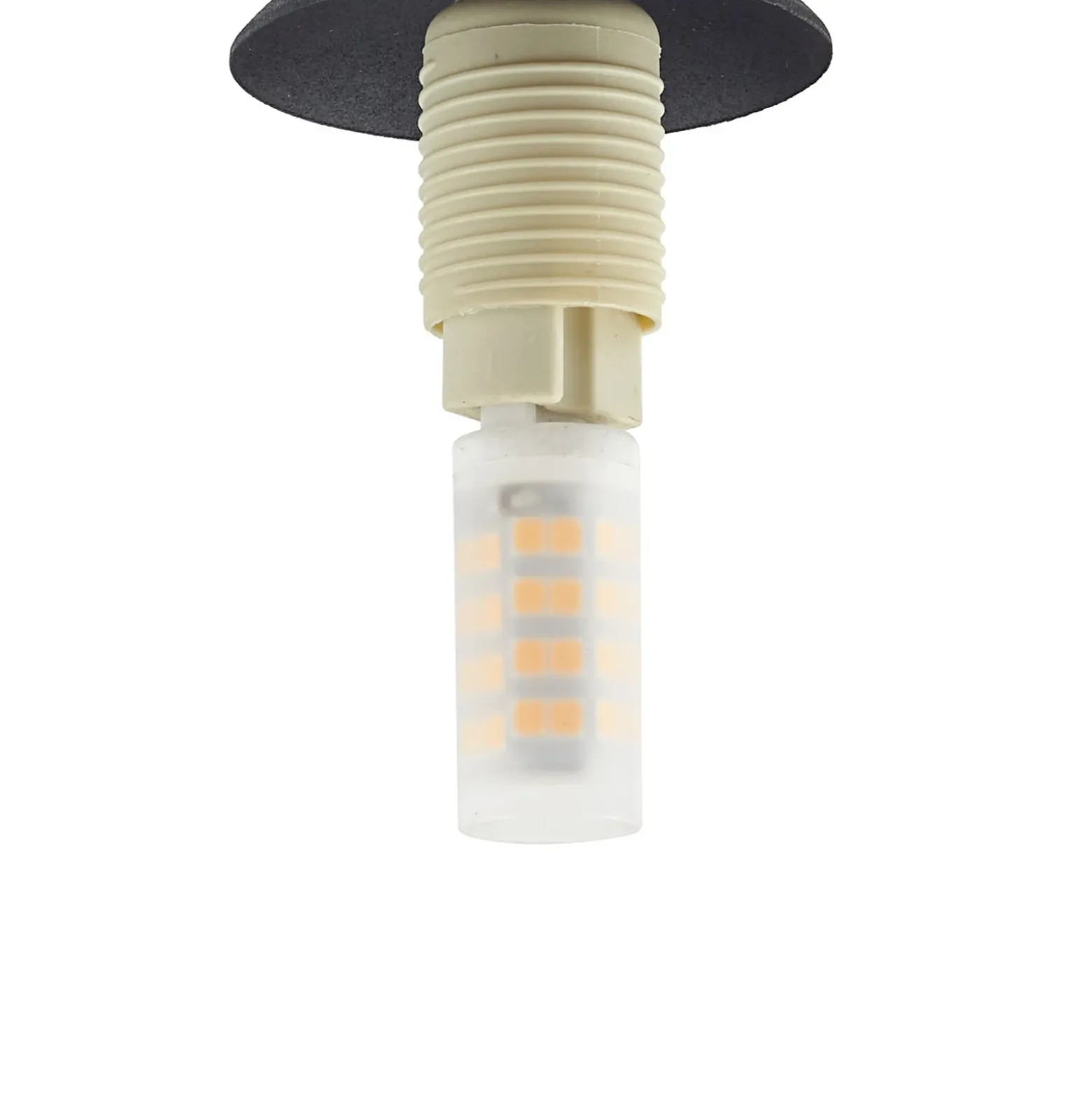 Plafón Valentina de Lindby, gris/negro, 4 luces, cristal