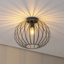 Plafón Valor, antracita, acero, Ø 40 cm