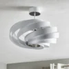 Plafón Vento, blanco, de metal, Ø 50 cm