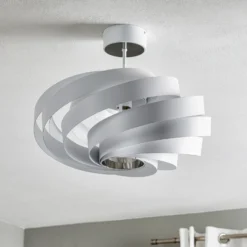 Plafón Vento, blanco, metal, Ø 50 cm