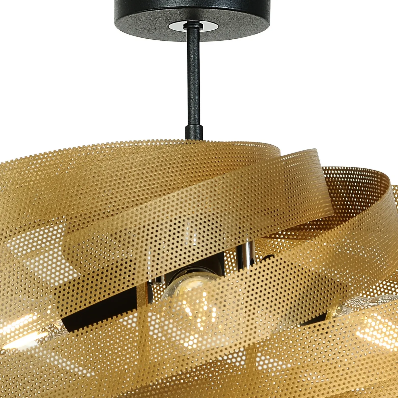 Plafón Vento, dorado, Ø 60 cm
